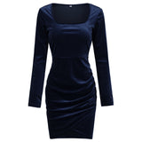 Waist-tight Women's  Fashion Square Collar