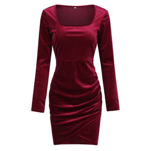 Waist-tight Women's  Fashion Square Collar