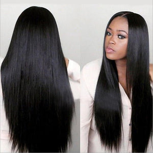 Black long straight hair wig