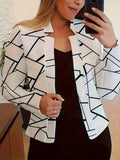 Stand Collar Long Sleeve Suit Small Coat For Women