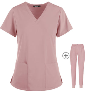 Stretch Slim Nurse Uniform Short-sleeved Summer Split Suit Overalls