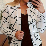 Stand Collar Long Sleeve Suit Small Coat For Women