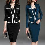 Women's Three-quarter Sleeve Fake 2-piece Stitching