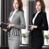 Business Suit Long Sleeve Skirt Lady Suit