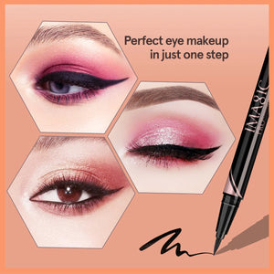 IMAGIC Waterproof Eyeliner Shine Eyeliner Matte Make Your Beauty Black Long Lasting Eyeliner Pen Makeup Cosmetic Tool