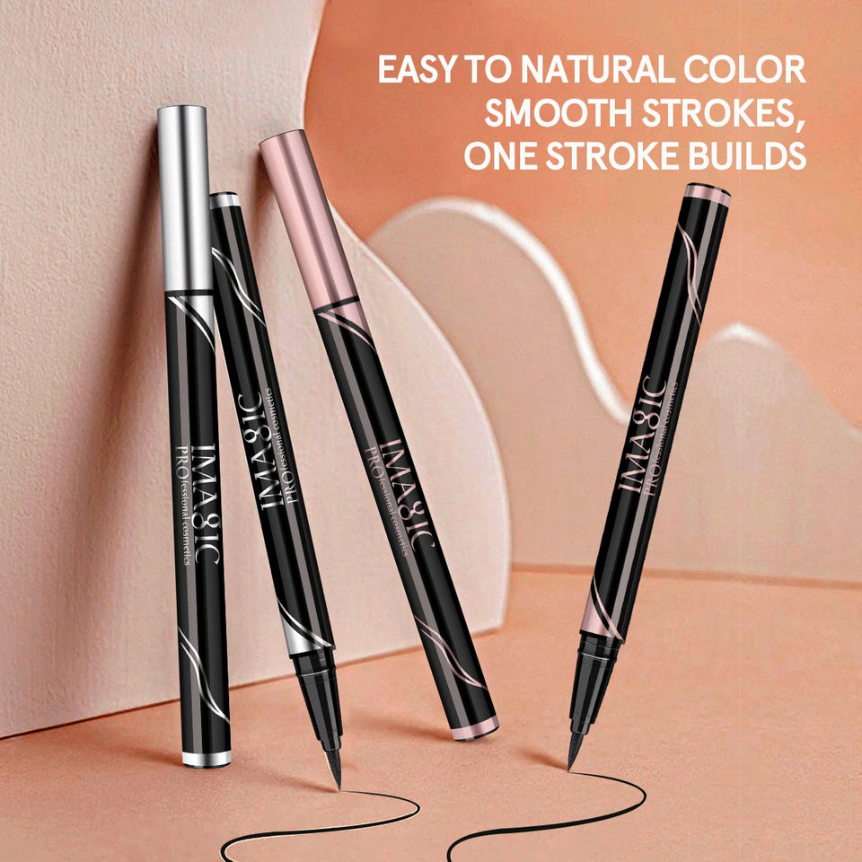 IMAGIC Waterproof Eyeliner Shine Eyeliner Matte Make Your Beauty Black Long Lasting Eyeliner Pen Makeup Cosmetic Tool