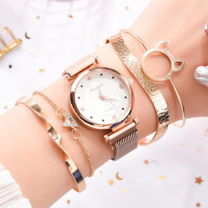 Fashion 5pcs Set Women Watches