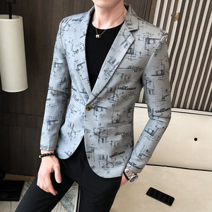 Men's Spring high quality Suit size S-3XL