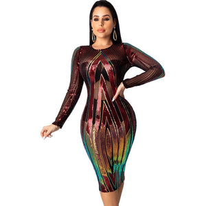 Bodycon Midi Dress Women