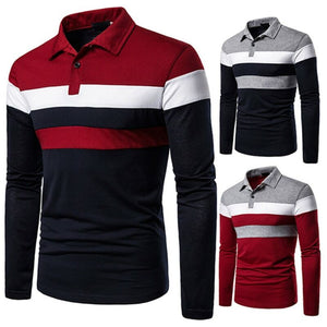 Mens Three-Color Shirts Long Sleeve S -2XL