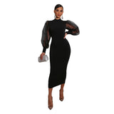 Women Summer Midi Dress Mesh