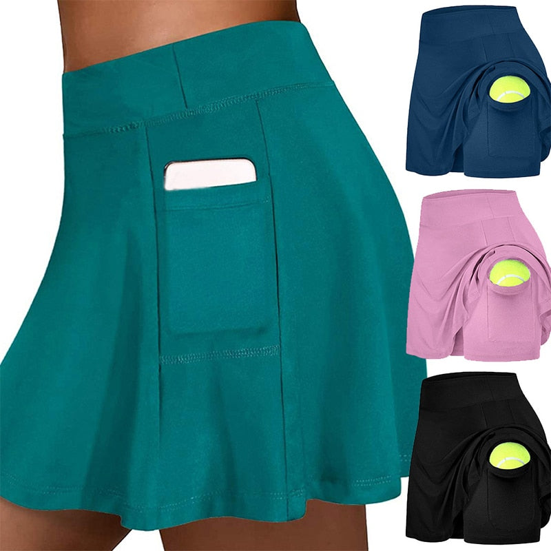 Women's Sport Tennis Skirts With Pockets