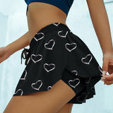 Women 2 In 1 Butt Scrunch Skirted