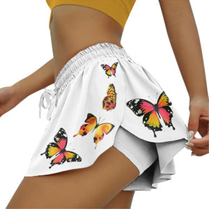 Women 2 In 1 Butt Scrunch Skirted