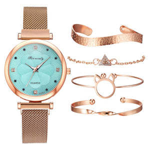 Fashion 5pcs Set Women Watches