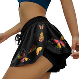 Women 2 In 1 Butt Scrunch Skirted