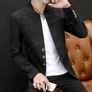 Men 's casual collar collar blazers 5XL   6XL