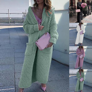 Women Casual Sweater Coat Long