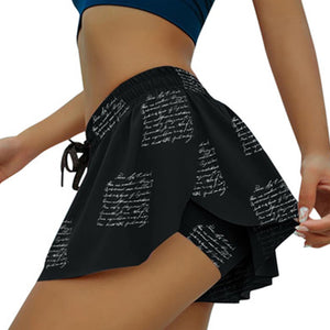 Women 2 In 1 Butt Scrunch Skirted