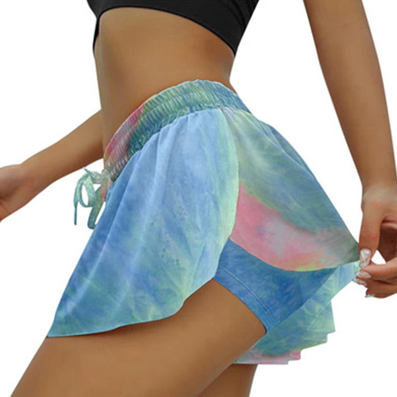 Women 2 In 1 Butt Scrunch Skirted